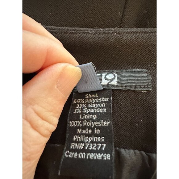 Apt 9 Womens‎ Black Skirt 10 Pencil straight skirt button zipper polyester - Picture 6 of 8